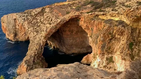 Blue Grotto, Malta 库存影片 163298447