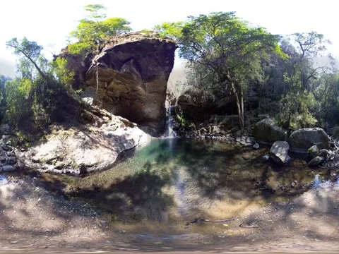 Blue Grotto Waterfall Stock Footage 73206529