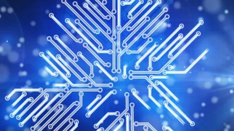 Blue growing circuit board Stock-Footage 11139305