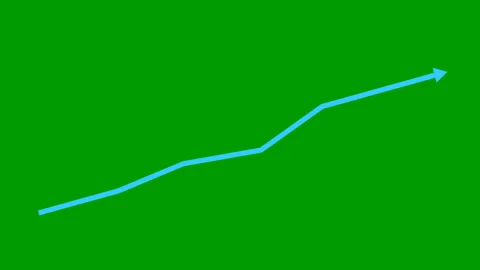 Blue growth chart arrow 2 green Stock Footage 190515981