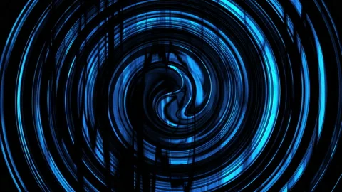 Blue grunge digital psychedelic twisting in tunnel 스톡 동영상 166191454