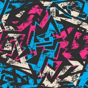 Blue grunge seamless pattern Illustrazione stock