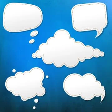 Blue grunge texture with speech bubble Stock Illustration