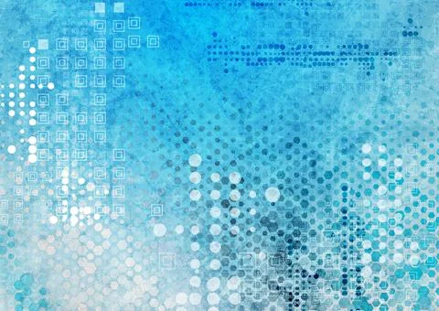 Blue grunge texture wall with geometric pattern abstract background イラスト素材