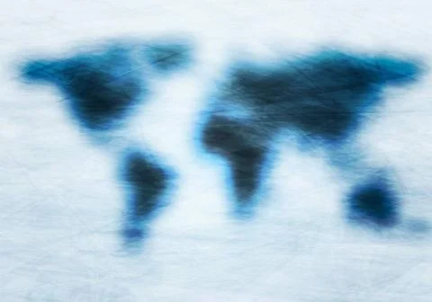Blue grunge vector world map Blue grunge abstract world map. Vector design... Stock Photos