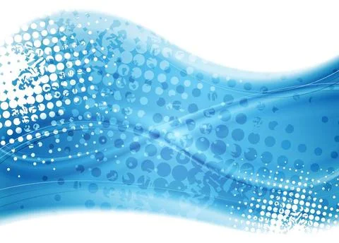 Blue grunge waves vector background Blue grunge waves abstract background.... Stock Photos