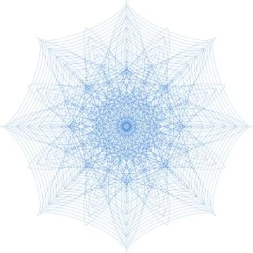 Blue guilloche pattern rosette for different use: certificate, play money or  Stock Illustration