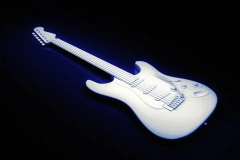 Blue Guitar Stock Illustration