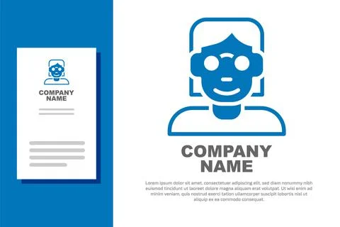 Blue Hacker or coder icon isolated on white background. Programmer developer Illustrazione stock