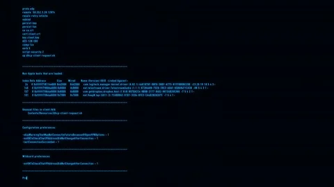 Blue Hacker Text - VPN Server Log Motion Background Stock Footage 123807293