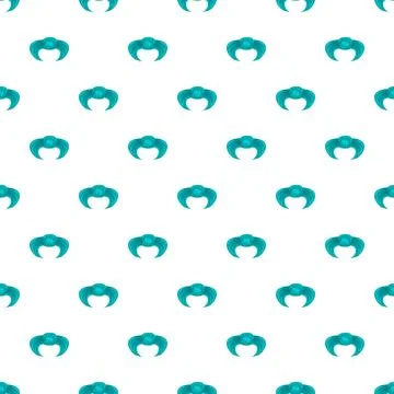 Blue hair bun seamless pattern repeating background 스톡 일러스트