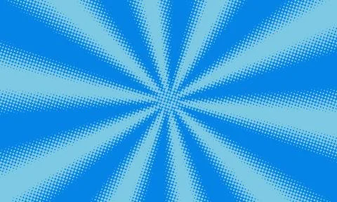 Blue halftone background design in comic style Stock Illustration