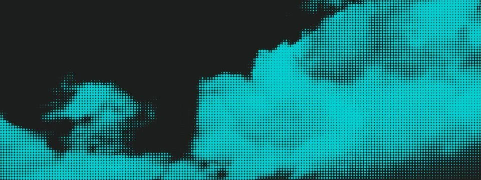 Blue Halftone Cloud Pattern Stock Illustration