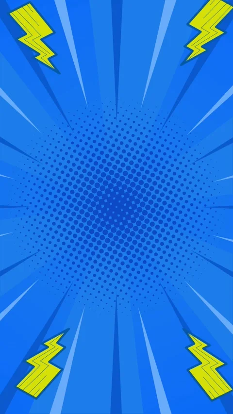 Blue halftone comic vertical background animation with fast lines around Stock-Footage 335215307