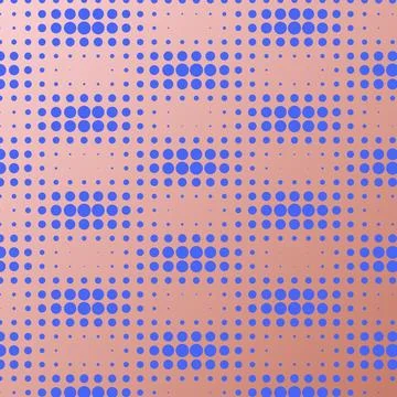 Blue Halftone Dot Pattern on Salmon Gradient Background for Modern Abstract.. イラスト素材