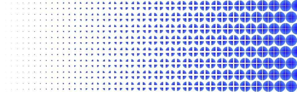 Blue halftone dot pattern transition, abstract geometric circle gradient ba.. イラスト素材
