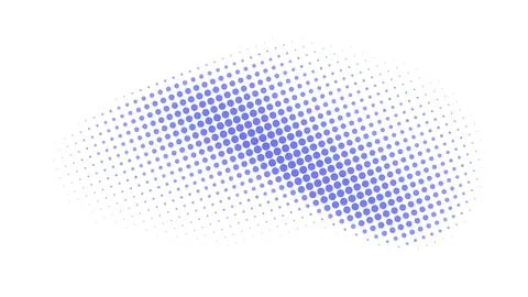 Blue halftone dots wavy pattern background. Stock Illustration