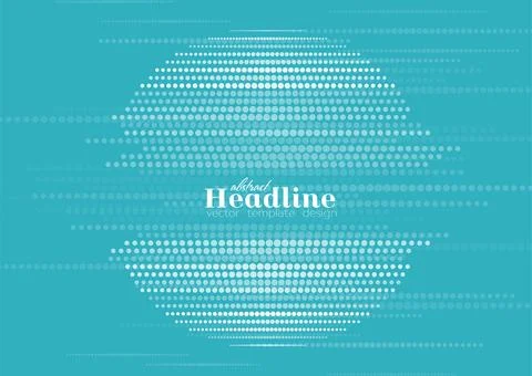 Blue halftone dotted circle with glitch effect abstract minimal background Stock Illustration