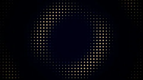 Blue Halftone Ripple Waves Drifting on Black Background Stock-Footage 348252511