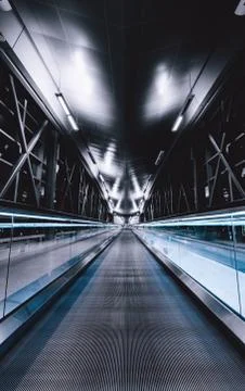 Blue Hallway 库存照片