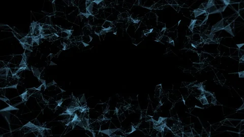 The Blue Halo, Geometric Space, Plexus Background Stock Footage 337278813