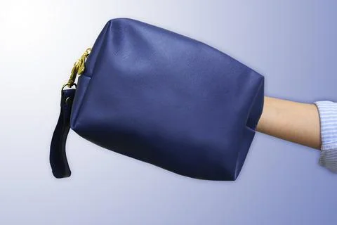 Blue hand bag Stock Photos