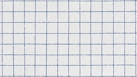 Blue hand drawn grid paper texture notebook graph lines squared background Stock Footage 345198924