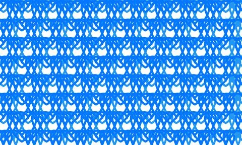 Blue hand drawn loop pattern on white surface Illustrazione stock