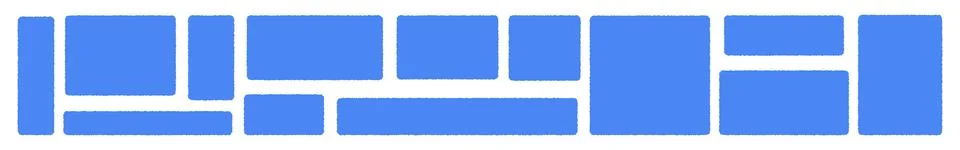 Blue Hand drawn organic rectangular frame, abstract text box with doodle bubble Stock Illustration