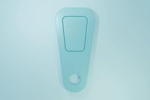 Blue Hand mirror icon isolated on blue background. Minimalism concept. 3D r.. Stock Illustration