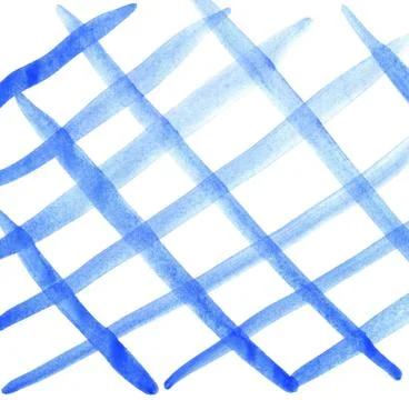 Blue hand painted indigo grid background seamless watercolor pattern Stockillustratie