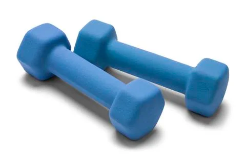 Blue Hand Weights Stock Photos