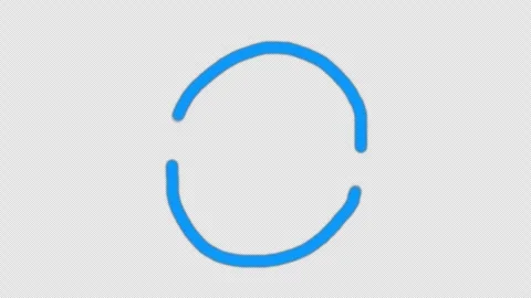Blue Handdrawn Animated Circular Refresh Arrows Sign Video stock 330655468