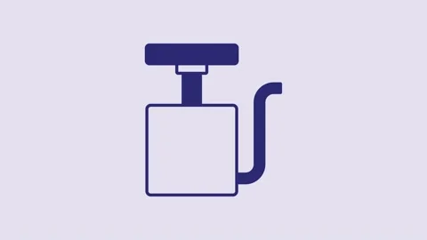 Blue Handle detonator for dynamite icon isolated on purple background. 4K Video Stock Footage 232854272