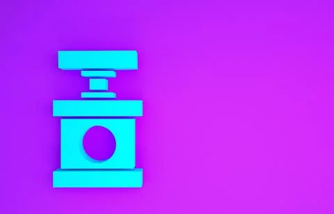 Blue Handle detonator for dynamite icon isolated on purple background. Minima イラスト素材