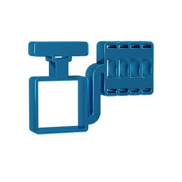 Blue Handle detonator for dynamite icon isolated on transparent background. 스톡 일러스트