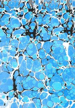 Blue handmade marbling design pattern Illustrazione stock