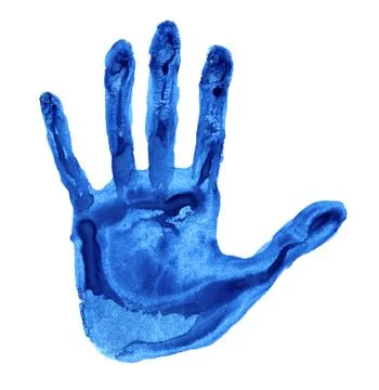 Blue handprint Stock Photos
