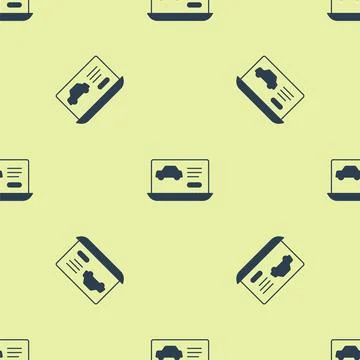 Blue Hardware diagnostics condition of car icon isolated seamless pattern on イラスト素材