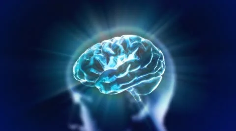 Blue head brain flare Vídeos de archivo 10838443