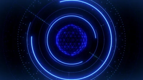 Blue Heads Up Display Screen Stock Footage 262639192