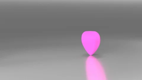 A blue heart dances in front of a pink heart.  Stock Footage 79456030