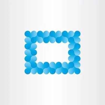 Blue heart frame card vector background Stock-Illustration