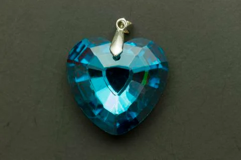 Blue heart gem Stock Photos