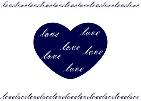 Blue heart Stock Illustration