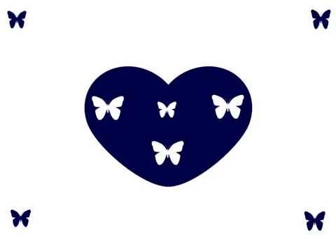 Blue heart Stock Illustration
