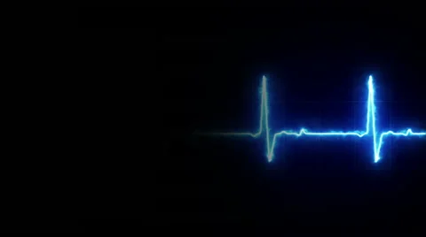Blue Heart Line Stock Footage 67888302