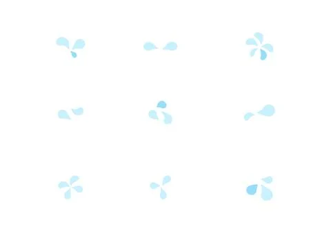 Blue heart pattern on white background Stock-Illustration