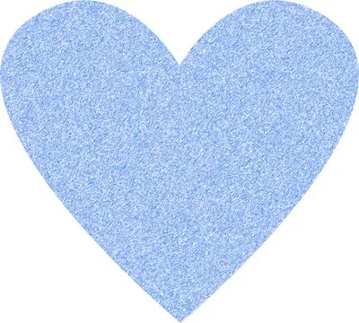 Blue heart in sequins on a white background Stock Illustration