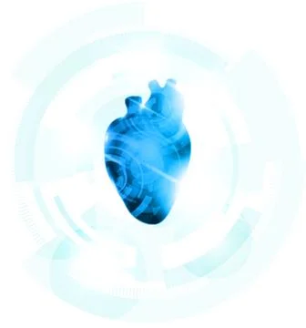 Blue heart shape Stock Illustration